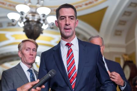 　コットン米上院議員＝６月、ワシントン（ＡＰ＝共同）