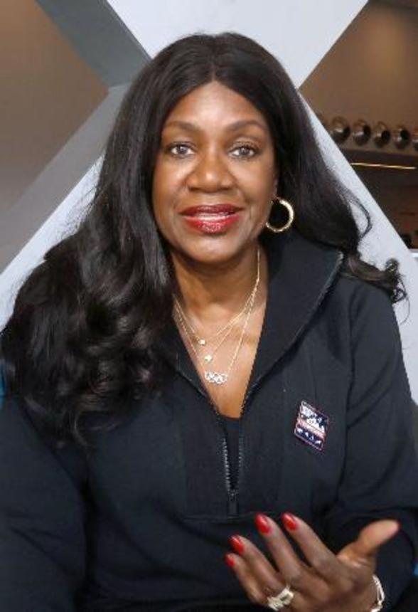 　インタビューに応じる、セーフスポーツ・センターＣＥＯのベニータ・フィッツジェラルドモスレー氏（共同）