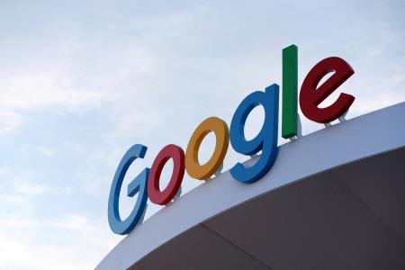　グーグルのロゴ＝２０２４年１月、米ネバダ州ラスベガス（ロイター＝共同）