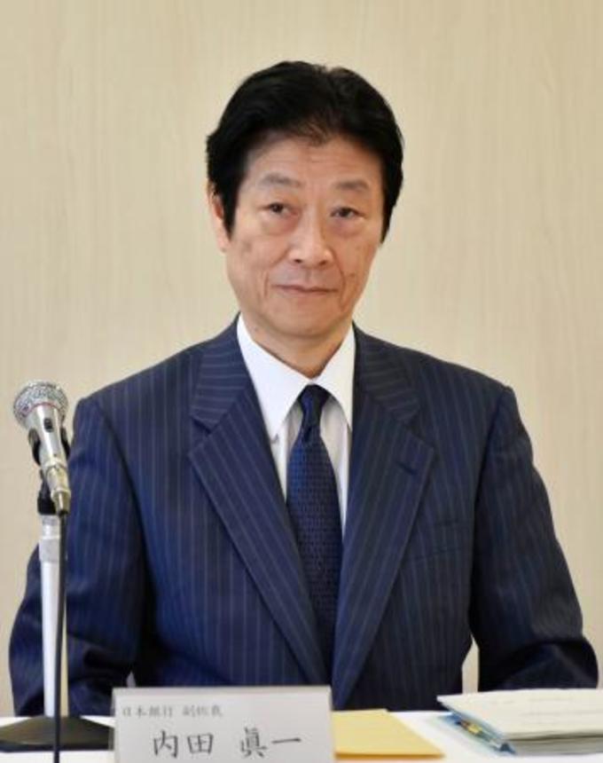 　高知市で講演する日銀の内田真一副総裁＝２３日午前