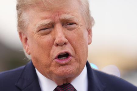 　トランプ米大統領＝２８日（ＡＰ＝共同）