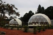 露天風呂などを備えたグランピングドーム＝不破郡関ケ原町今須、岐阜グランピングＫＩＴＯ関ケ原