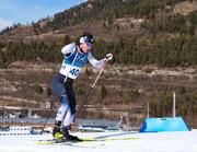 　男子距離複合　後半フリーで力走する広瀬崚＝テーゼロ（共同）