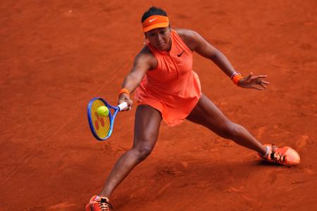 　マドリード・オープン２回戦でカミラ・オソリオと対戦する大坂なおみ＝２３日、マドリード（ＡＰ＝共同）