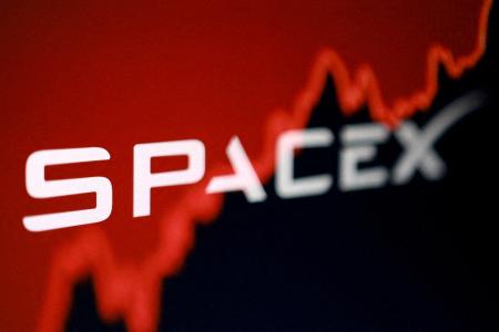　スペースＸのロゴ（ロイター＝共同）