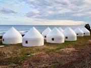 　能登半島地震の後、石川県能登町に建てられたインスタントハウス（北川啓介教授提供）