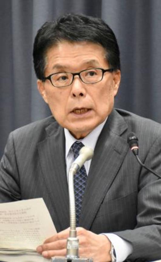 　記者会見する財政制度等審議会分科会の増田寛也会長代理＝２６日午後、東京都千代田区