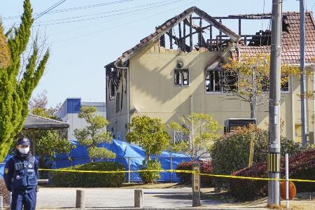 　事件があった現場＝１７日、広島県東広島市