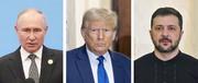 　ロシアのプーチン大統領、トランプ米大統領（ゲッティ＝共同）、ウクライナのゼレンスキー大統領（ゲッティ＝共同）