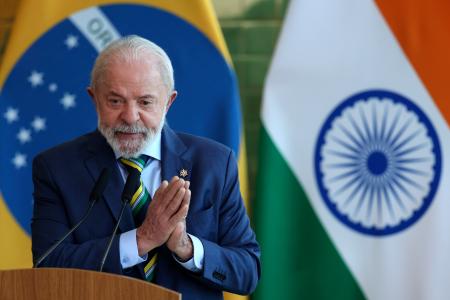 　ブラジルのルラ大統領＝ブラジリア、８日（ＡＰ＝共同）