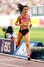 　女子１５００メートル決勝　ゴールした田中希実＝国立競技場