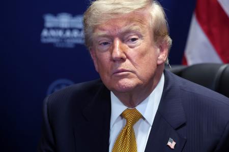 　トランプ米大統領＝８日、トルコ・アンカラ（ＡＰ＝共同）