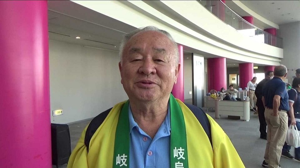 関市から７歳でブラジルに移住した大野光男さん＝岐阜市薮田南のＯＫＢふれあい会館