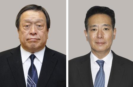 　浜田靖一氏（左）、前原誠司氏