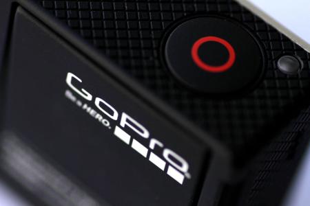 　ゴープロのカメラ＝２０１８年１月（ロイター＝共同）