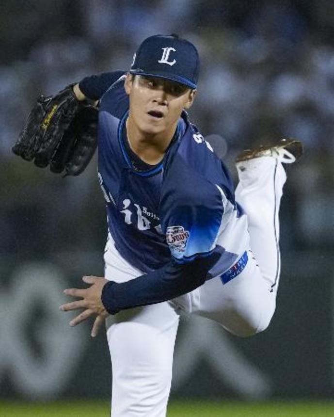 　５回３失点で２勝目を挙げた西武・佐藤爽＝ほっともっと神戸