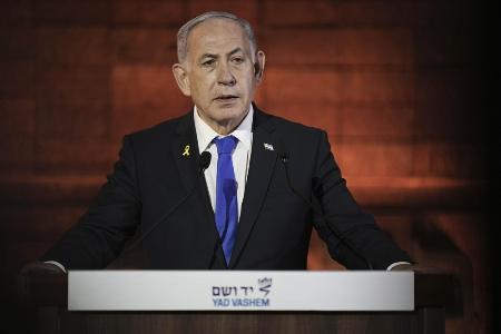 　イスラエルのネタニヤフ首相＝４月（ＡＰ＝共同）