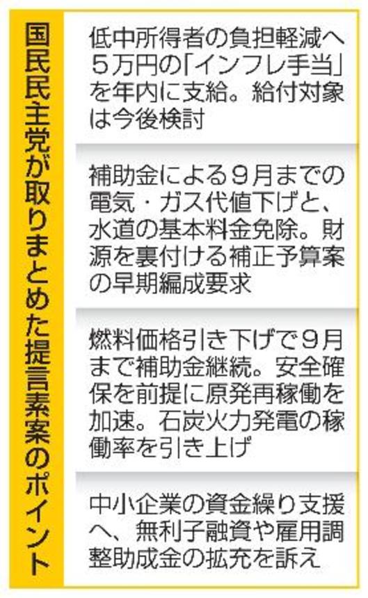 　国民民主党が取りまとめた提言素案のポイント