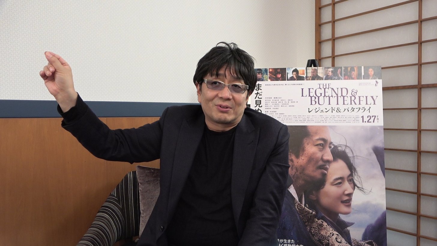 映画「レジェンド＆バタフライ」の見どころや思いについて語る大友啓史監督＝名古屋市内