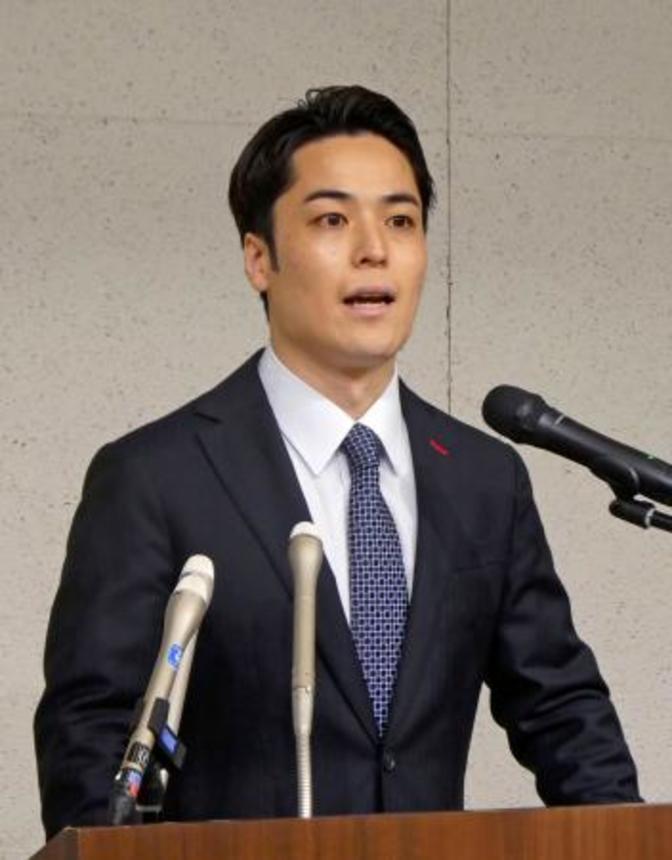 　記者会見する中田フィッシュ氏＝１日午後、東京都渋谷区
