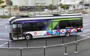 　大阪・関西万博で来場者輸送に使用された「ＥＶモーターズ・ジャパン」製の電気自動車バス