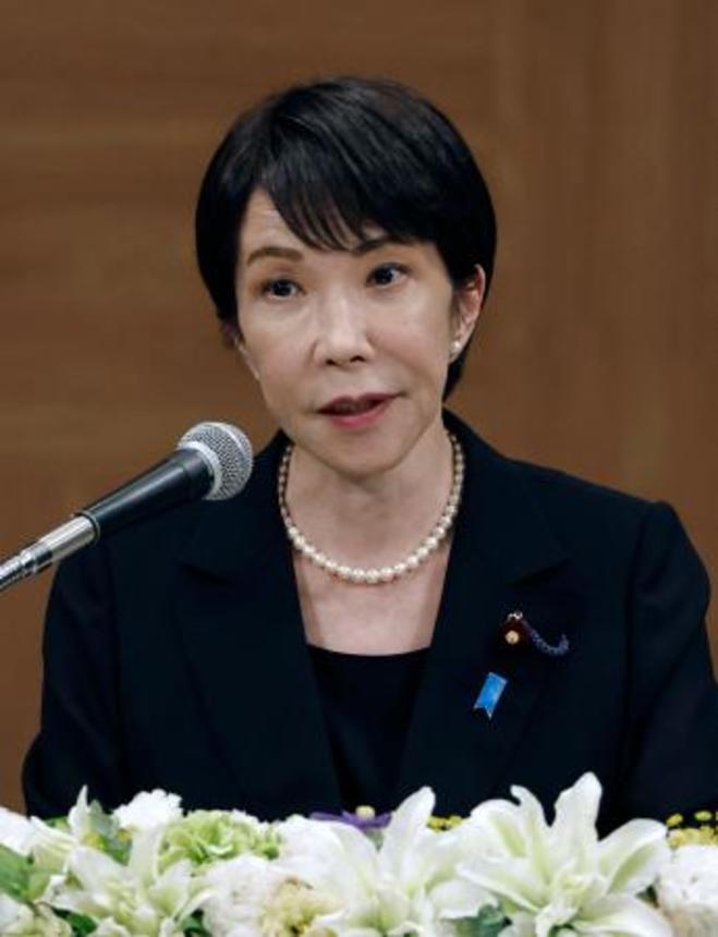　記者会見する高市首相＝６日午前、広島市中区
