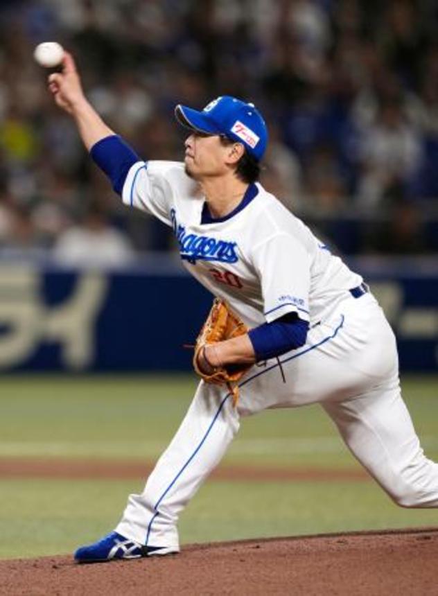 　オリックス戦に先発した中日・涌井＝バンテリンドーム