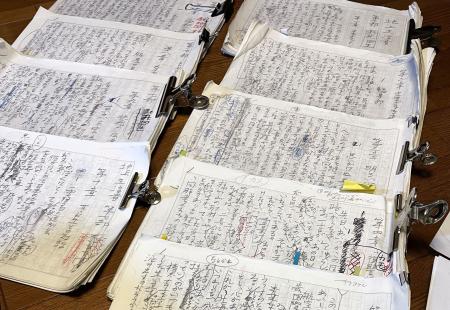 　李恢成さんの自宅に残されていた小説「地上生活者」の未発表の原稿