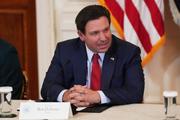 　米フロリダ州のデサンティス知事＝３月、ワシントン（ＡＰ＝共同）