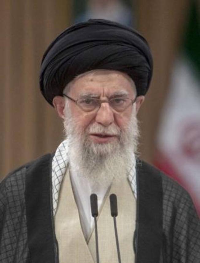　イランの前最高指導者の故ハメネイ師（ゲッティ＝共同）