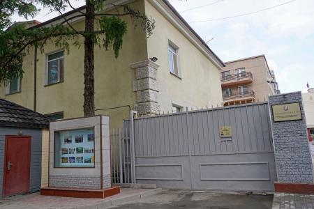 　モンゴル・ウランバートルにある北朝鮮大使館＝２０２４年６月（共同）