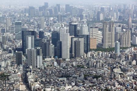 　東京都心＝２０２６年４月（共同通信社ヘリから）