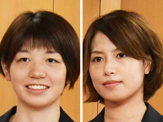 広田彩花選手（左）、福島由紀選手（右）