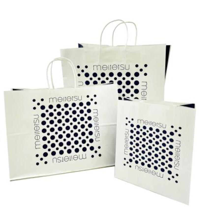 　本店閉店後も使用を続ける名鉄百貨店の紙袋（同百貨店提供）