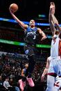 　ヒート戦で攻め込むマジックのベイン＝オーランド（ＮＢＡＥ・ゲッティ＝共同）