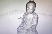 　「観世音菩薩坐像」の３Ｄデータ（観音寺の前住職提供・共同）