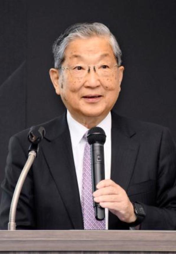　記者会見するＩＮＣＪの志賀俊之会長＝３０日午前、東京都港区