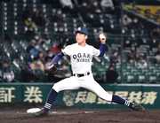 力投する大垣日大の先発五島＝阪神甲子園球場