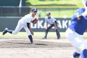西濃運輸×日本製鉄東海ＲＥＸ＝６回途中まで３安打無失点と好投した西濃運輸の先発山下＝岡崎市民