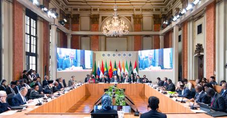 　ブラジル・リオデジャネイロで開催されたＢＲＩＣＳの外相会合＝２８日（中国外務省の「微博（ウェイボ）」から、共同）