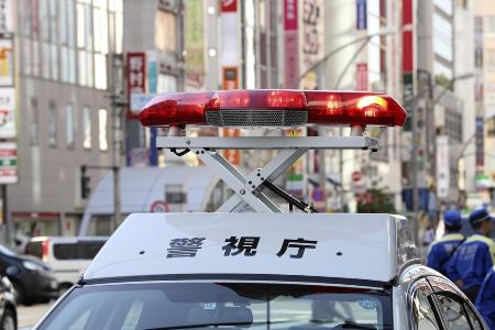 　パトカーの赤色灯