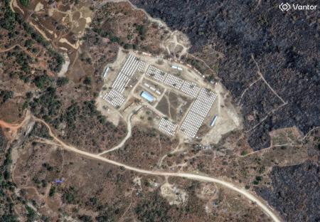 　エチオピア西部にある訓練施設の衛星画像＝１月２２日（Ｖａｎｔｏｒ提供・ロイター＝共同）