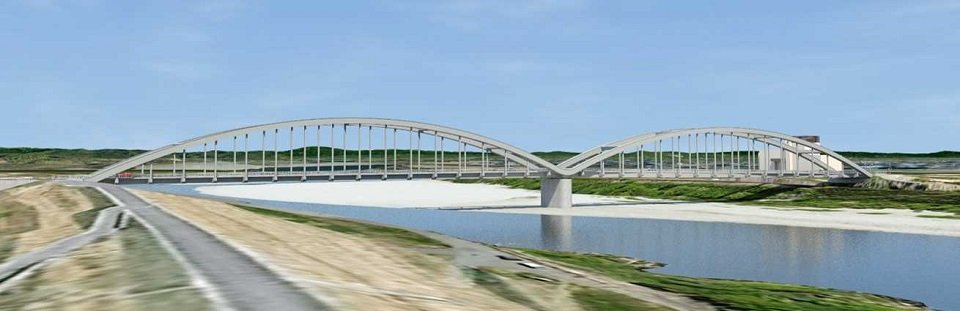 新しい川島大橋の完成イメージ（岐阜国道事務所提供）