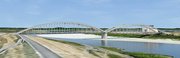 新しい川島大橋の完成イメージ（岐阜国道事務所提供）