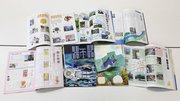 県内の歴史や自然についての読み物など、多彩な内容を盛り込んだ今年の夏の友。イラストを切り抜いて貼ることでオリジナルの表紙が完成する