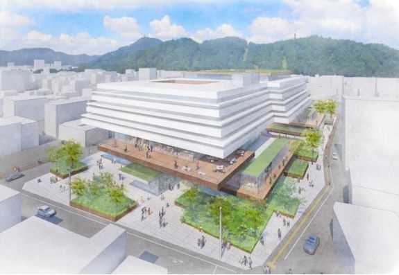 十六フィナンシャルグループが提案した岐阜市旧本庁舎跡地活用案のイメージ図