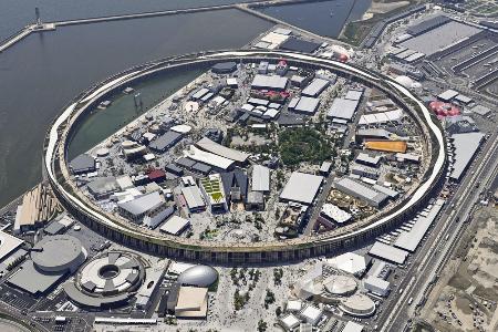 　大阪・関西万博の会場＝大阪市此花区の夢洲