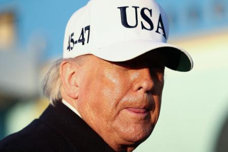 　トランプ米大統領＝１３日（ロイター＝共同）