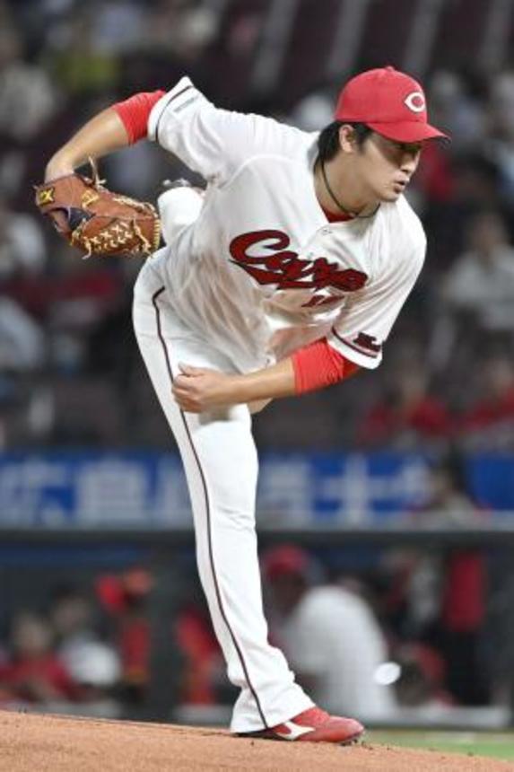 　中日戦に先発した広島・床田＝マツダ