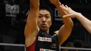 岐阜×品川＝第４クオーター、シュートを放つ岐阜の杉本（１７）＝ＯＫＢぎふ清流アリーナ